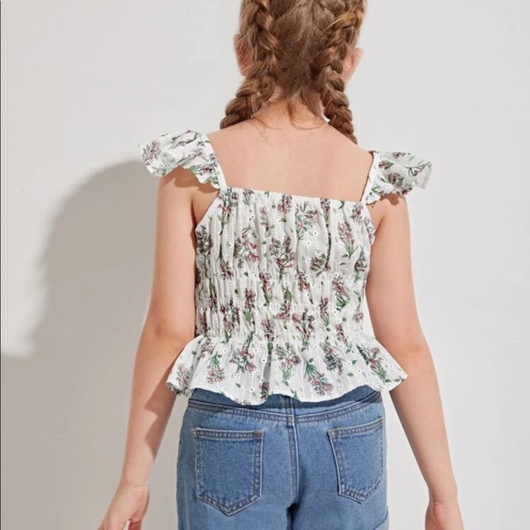 Girls Ruffle Trim Top - Picture 2 of 5